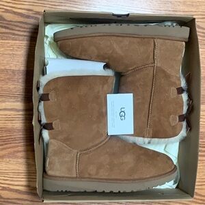 UGG Brown Winter Boots Mid-Calf Suede